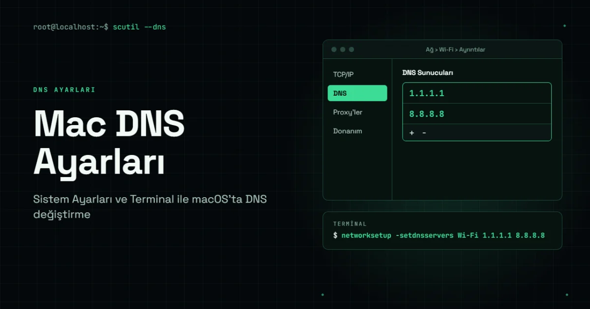 Mac DNS Ayarları: macOS'ta DNS Nasıl Değiştirilir?
